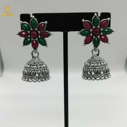 Shringara Ratnam Floral Jhumka Earrings
