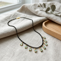 Pastel Mint Stone Charm Mangalsutra Necklace for Women | Elegant Daily Wear