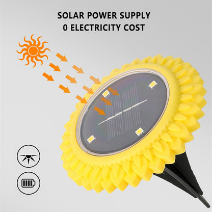 Solar Garden Decorative LED Ground Lights (2 Pc Set)