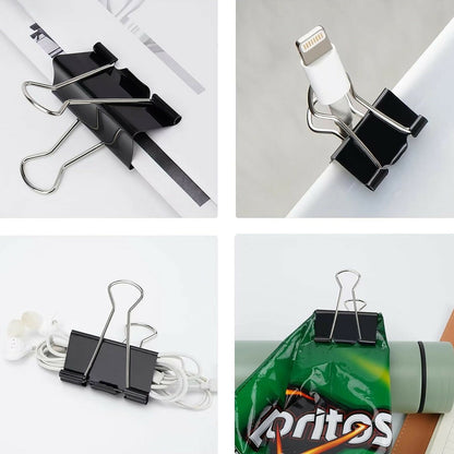 Heavy Duty Binder Clips Set with Strong Spring Grip (32 mm, 12 Pieces)