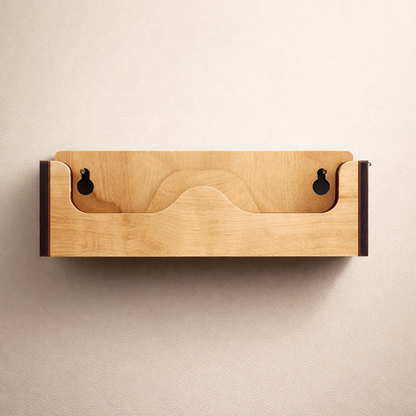 Wooden Wall Mounted Sunglasses Holder with Shelf for Glasses and Accessories
