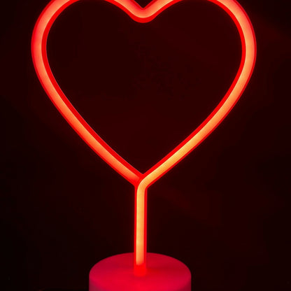 Heart Shape Neon LED Lamp | Romantic Night Light | Valentine Gift Decor