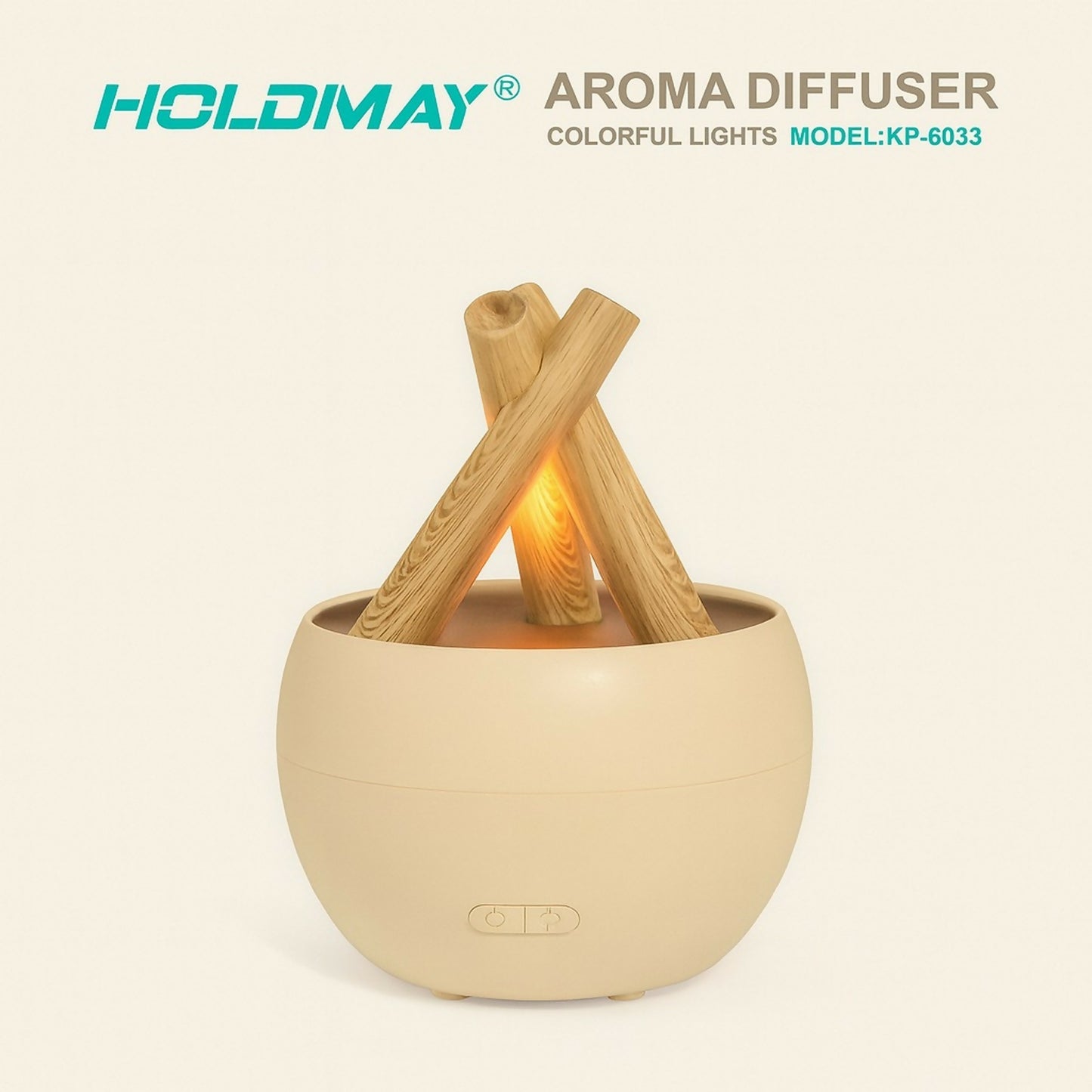Campfire Flame Aroma Diffuser with LED Light & Mist | Stylish Home Humidifier