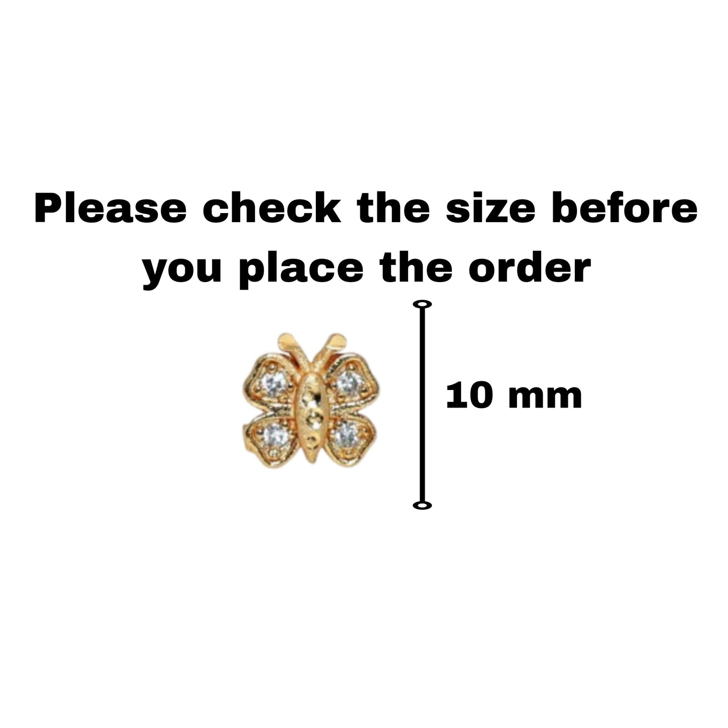 Diamond Studded Gold Butterfly Earring - Daily Use for women and girls