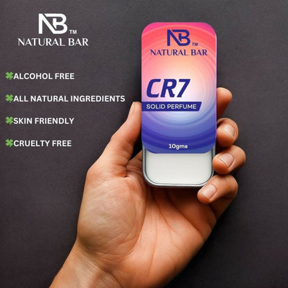 Natural Bar Cr7 Solid Perfume| Alcohol Free Cologne for Men & Women | Strong & Lasting Fragrance | Gifting Set for Him & Her