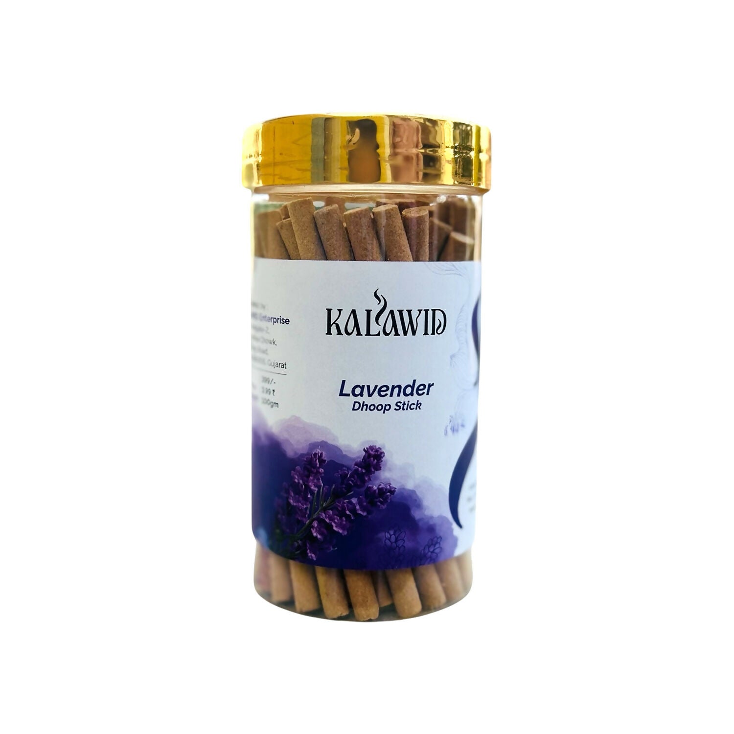 Lavender Dhoop Sticks Jar for Calm Fragrance & Relaxing Home Ambience (100 Gm)