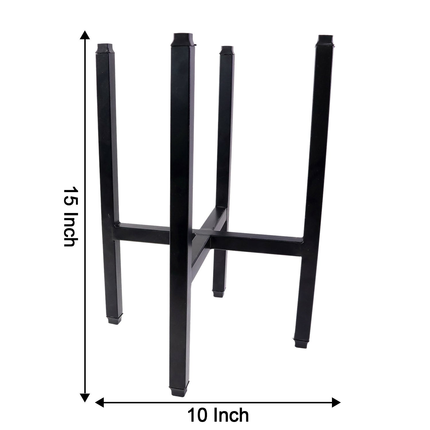 Modern Metal Floor Plant Stand for Indoor Home & Living Room Décor (10x10x15 Inch)