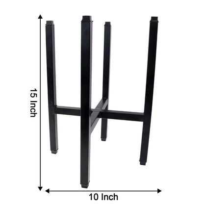 Modern Metal Floor Plant Stand for Indoor Home & Living Room Décor (10x10x15 Inch)