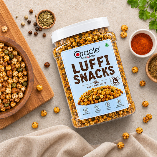 Luffi Snacks Premium Light Crunchy Wholesome Roasted Anytime Snack Mix Jar (450g)