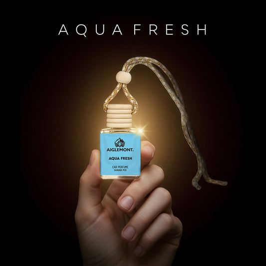 Aiglemont Aqua Fresh Car Perfume Hanging Pod 10ml | Long-Lasting Car Air Freshener | Premium Car Interior Accessory
