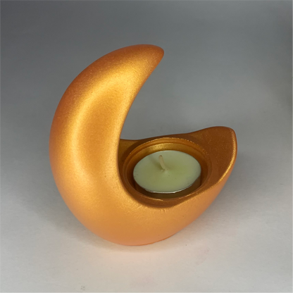 Handmade Moon Diya Tealight Holder – Rose Gold | Decorative Candle Holder for Diwali, Pooja & Home Décor | Unique Gift Item