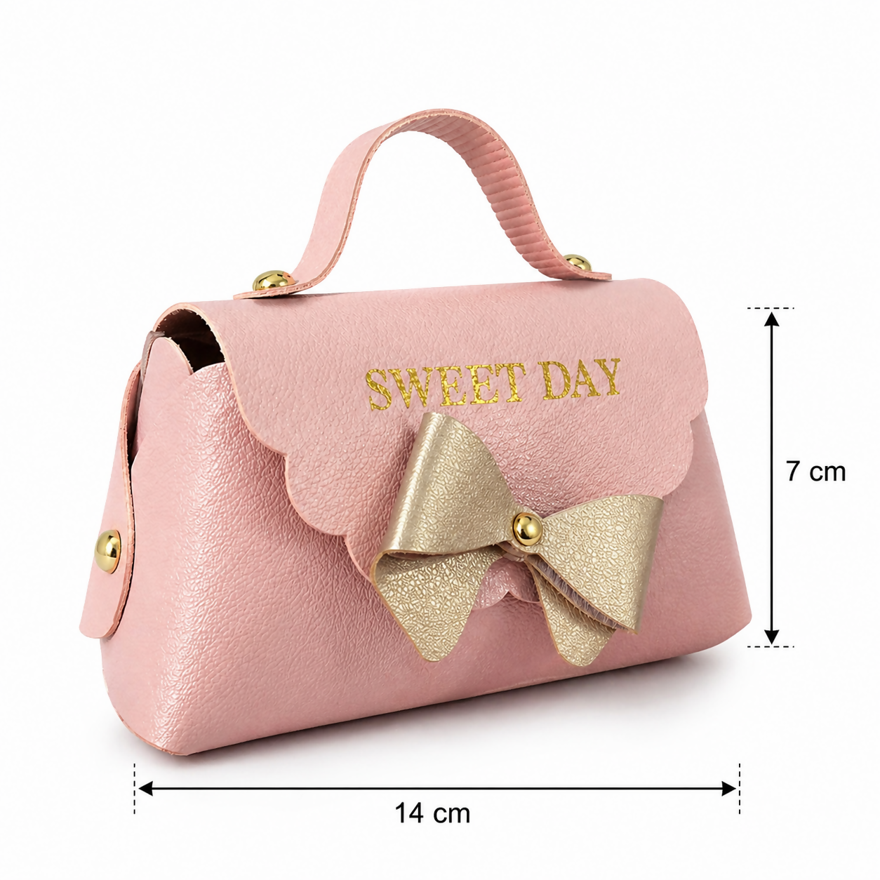 Styled pink mini handbag for kids accessory