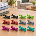 Plastic Clothes Drying Clips with Spring Grip for Everyday Laundry (12 Pc Set)
