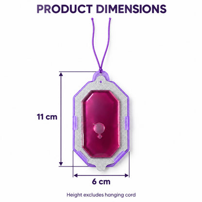 Design details of hanging bathroom air freshener.