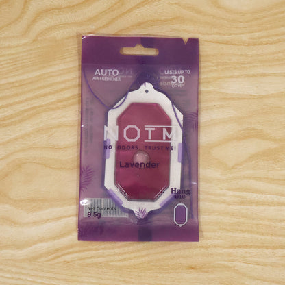 Display of hanging bathroom air freshener.