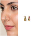 Gold-Plated Non-Piercing Nose Clips – Set of 3 with CZ Stones