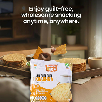 Naasta Baatsa Jain Peri Peri Khakhra – Crispy Ready to Eat Spiced Snack (200 Gm)