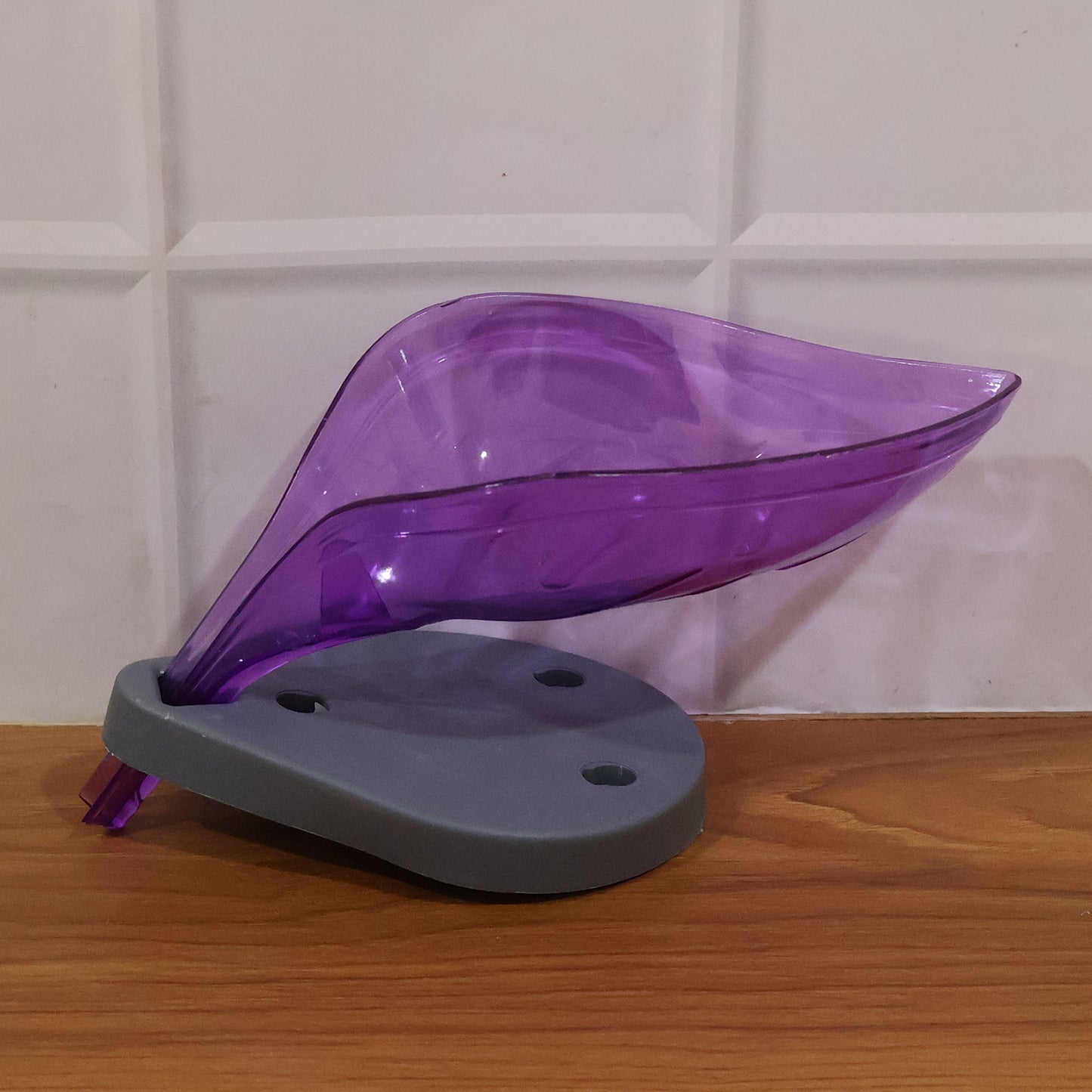 Leaf Shape Soap Tray Holder with Drain for Bathroom & Kitchen
