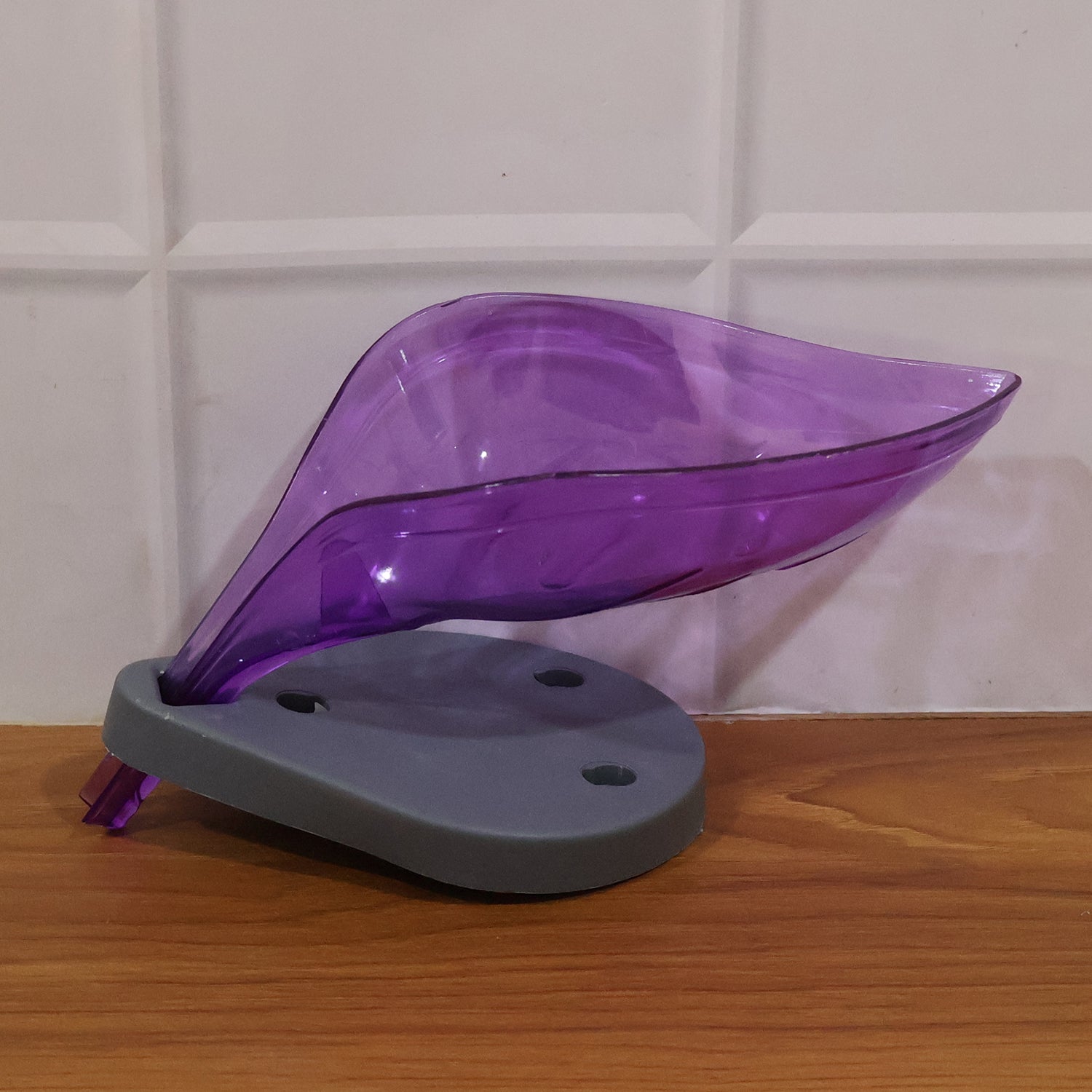 Leaf Shape Soap Tray Holder with Drain for Bathroom & Kitchen