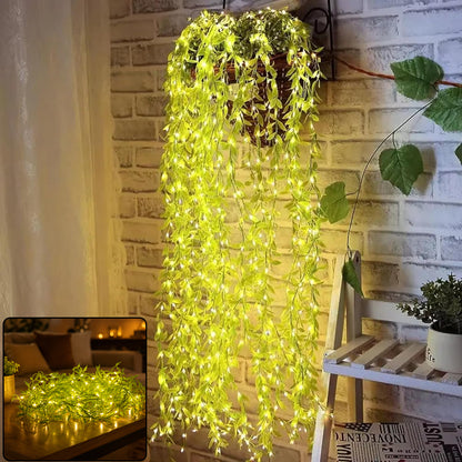 LED Leaf String Light – 3 Meter Decorative Green Vine Lighting