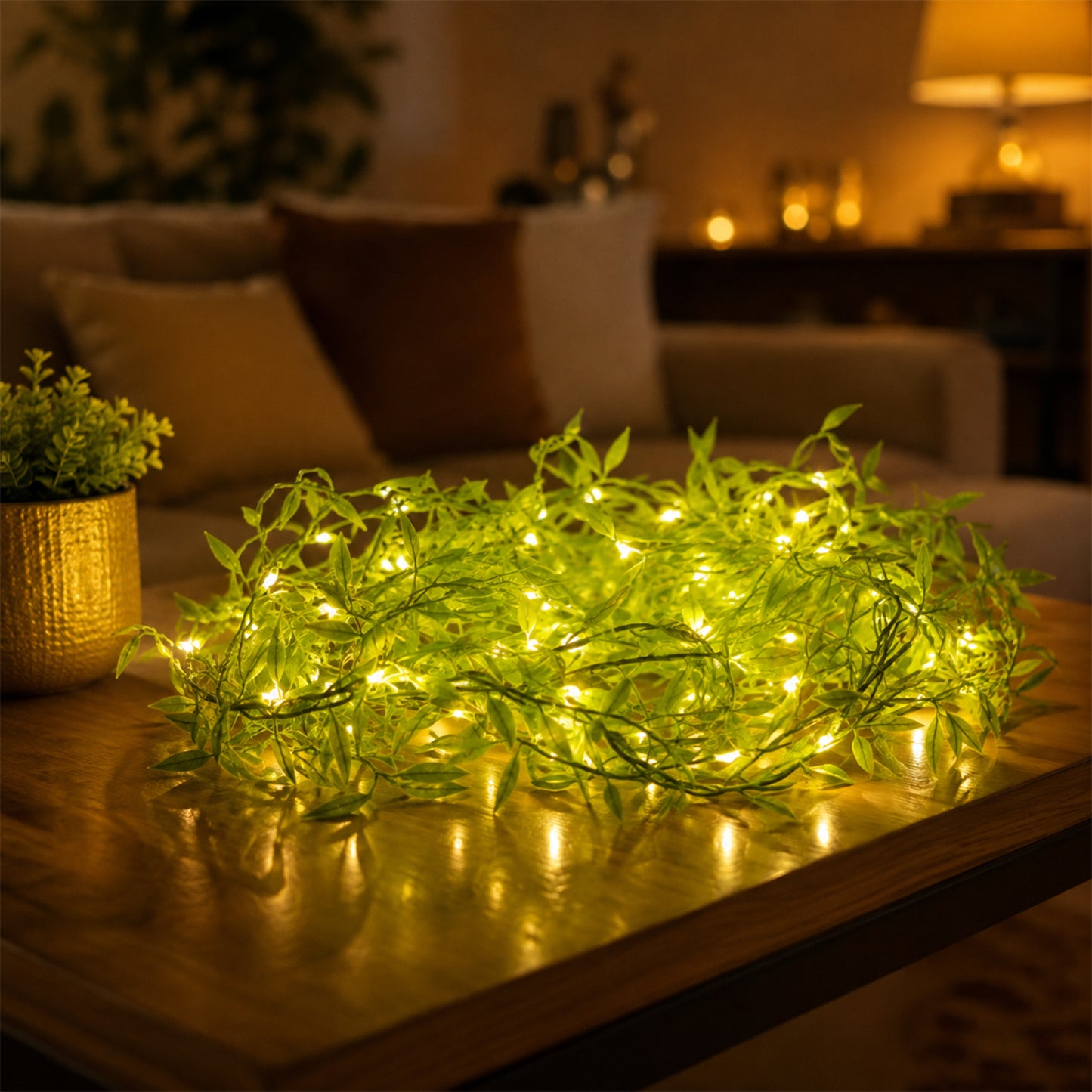LED Leaf String Light – 3 Meter Decorative Green Vine Lighting