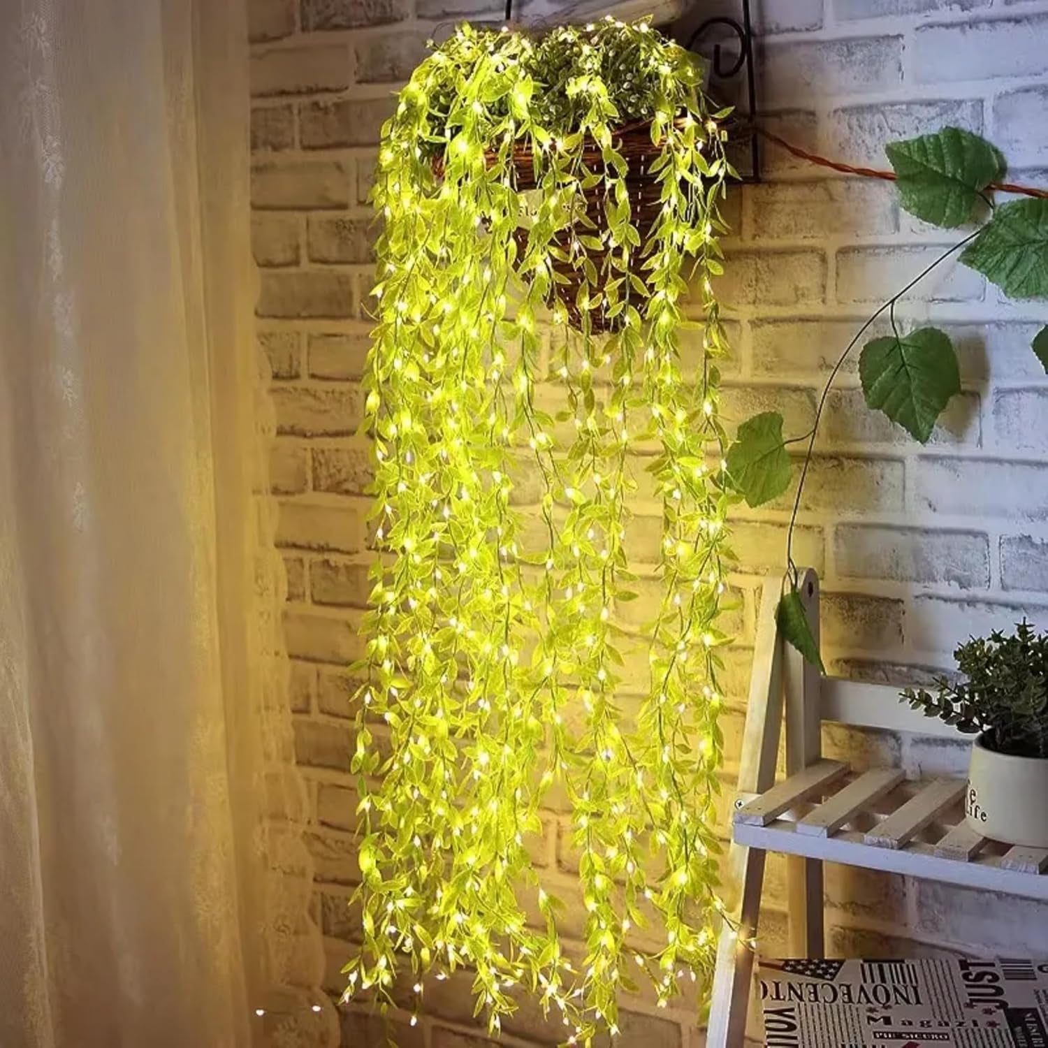 LED Leaf String Light – 3 Meter Decorative Green Vine Lighting