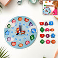 Wooden Educational Learning Clock Toy – Movable Hands & Shape Blocks