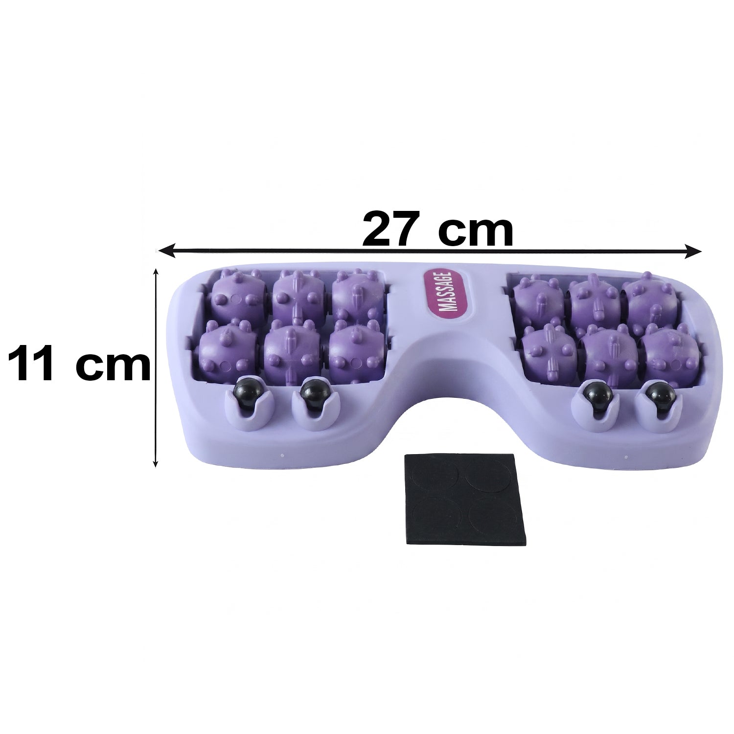 Manual Plastic Roller Foot Massager with Acupressure Nodes for Both Feet (1 Pc)
