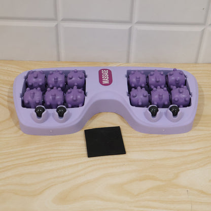 Manual Plastic Roller Foot Massager with Acupressure Nodes for Both Feet (1 Pc)