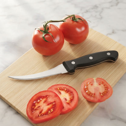 Apex Serrated Lemon Knife with Curved Blade and Riveted Handle (1 Pc)