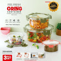 Airtight Food Containers – Leak-Proof & Microwave Safe Set of 3