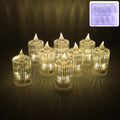 LED Flameless Candle Lights – Premium Crystal Effect, Set of 8