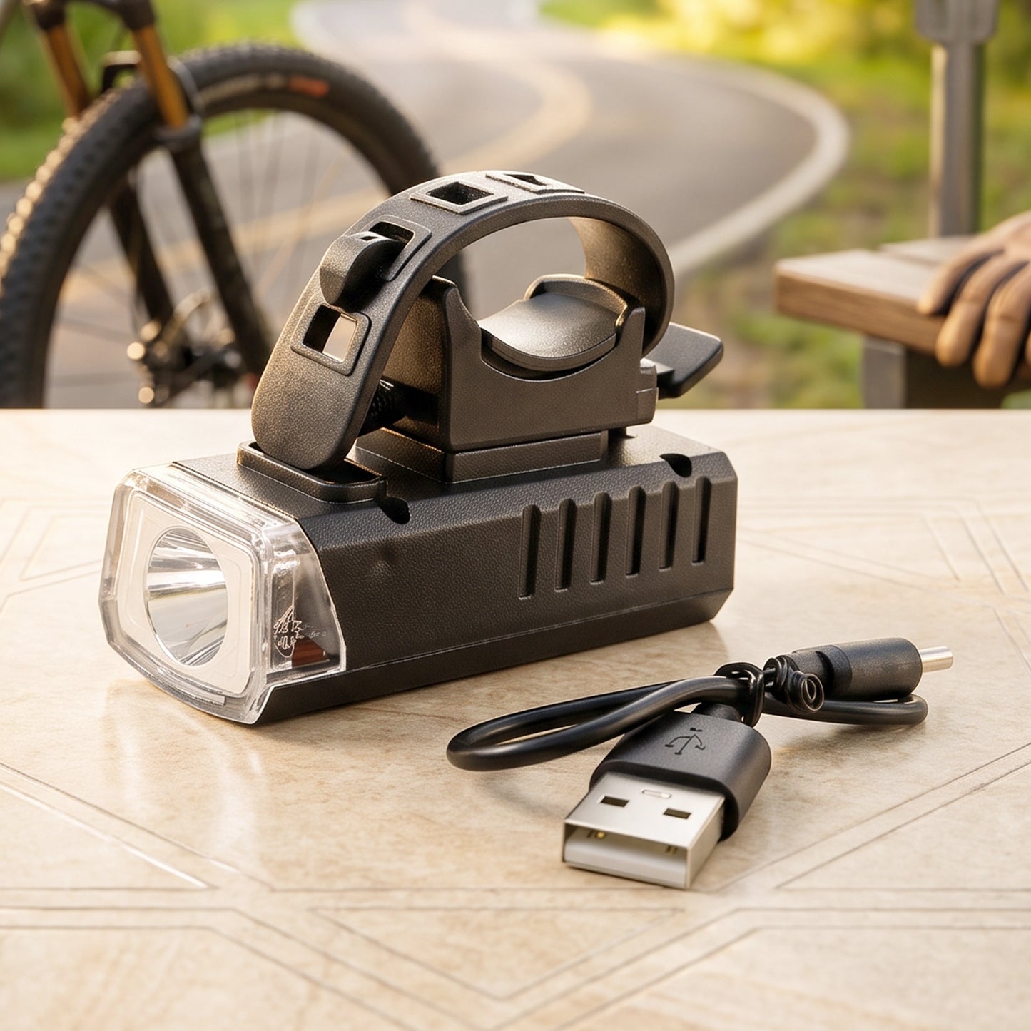 Bicycle Headlight – 400 Lumen USB Rechargeable | Indo Glow