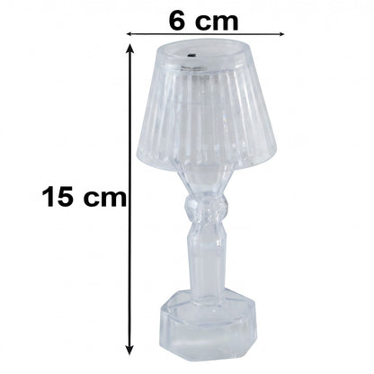 Mini Crystal Style LED Table Lamp Set Warm Glow Decor Light (12 Pc)