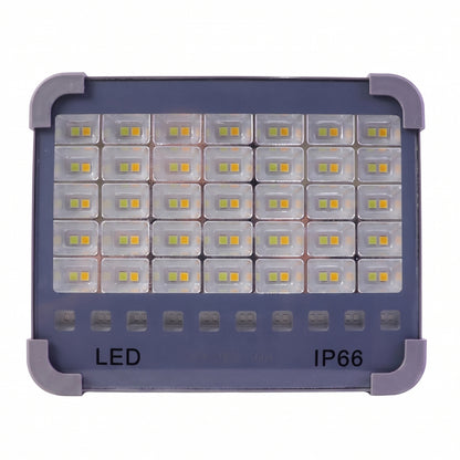 Versatile outdoor flood light with bright LED array, solar and USB charging features