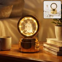 Radhe Krishna 3D Crystal Ball LED Table Showpiece for Home Decoration (1 Pc)