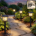 Big Solar Garden Lantern Pathway Stake Light for Outdoor Lawn (6 Pc)