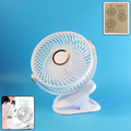 Portable Mini Fan – USB Rechargeable Clip-On Fan with Adjustable Speed