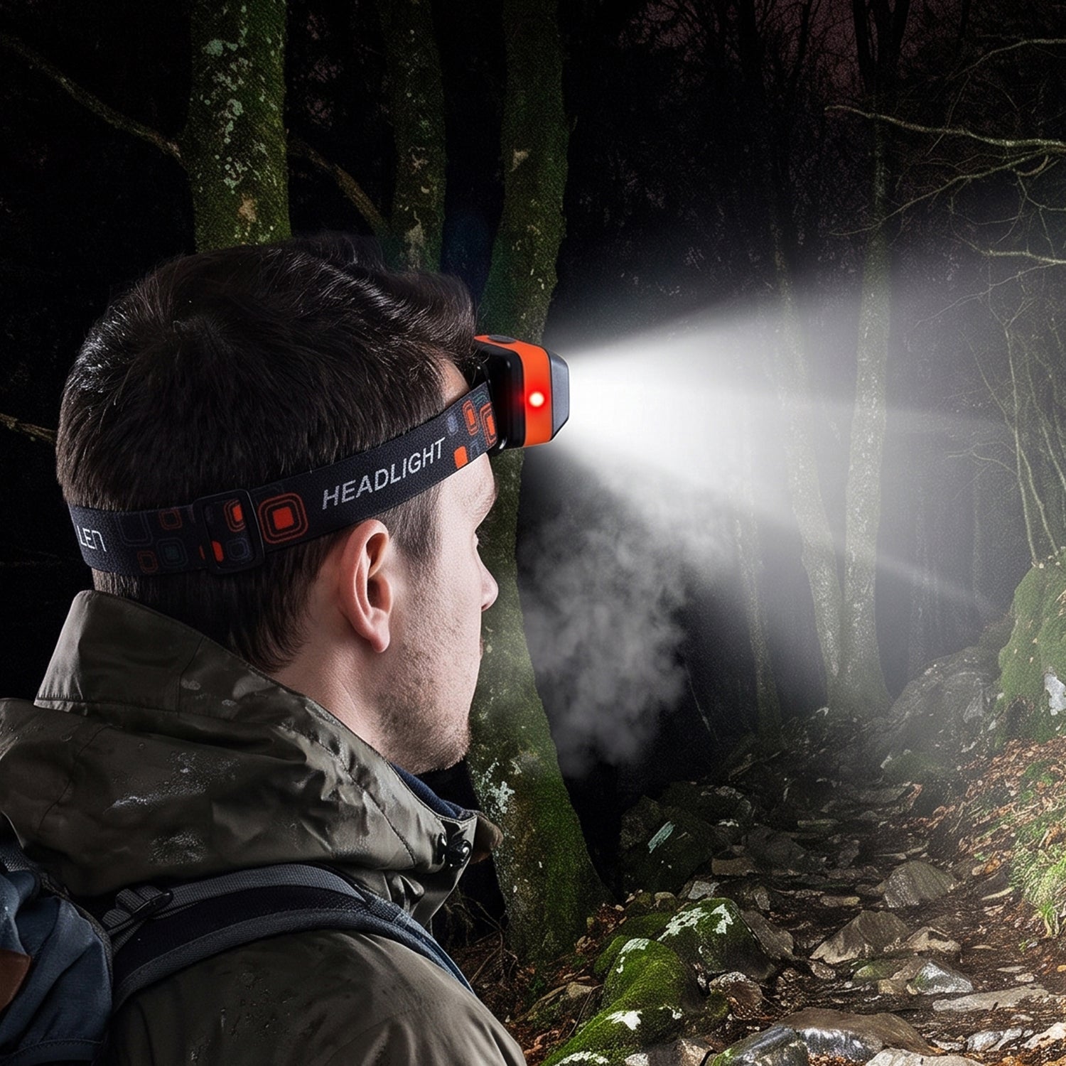 Inductive LED Head Lamp Rechargeable Motion Sensor Headlight (1 Pc)