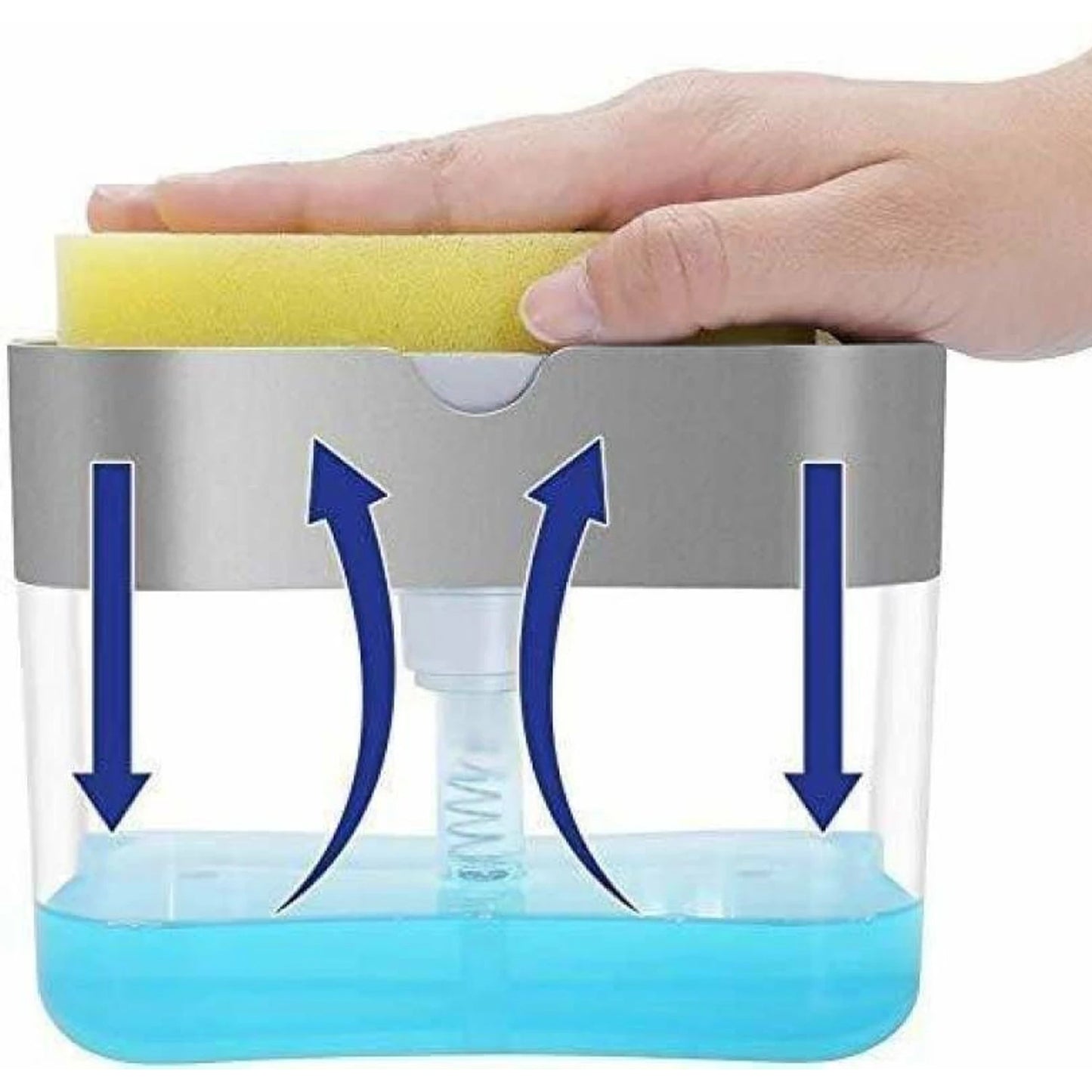 Liquid Soap Dispenser on Countertop with Sponge Holder For Pet