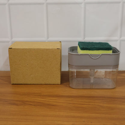 Liquid Soap Dispenser on Countertop with Sponge Holder For Pet