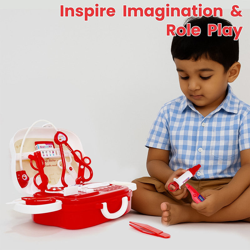 Aditi Little Doctor Play Set with 15 Medical Tools & Carry Case for Kids