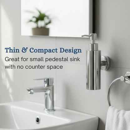 Stainless Steel Wall-Mounted Liquid Soap Dispenser for Bathroom & Kitchen