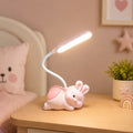Rechargeable Bunny LED Desk Lamp with Back Light & Flexible Neck for Kids (Color may vary 1 PC)