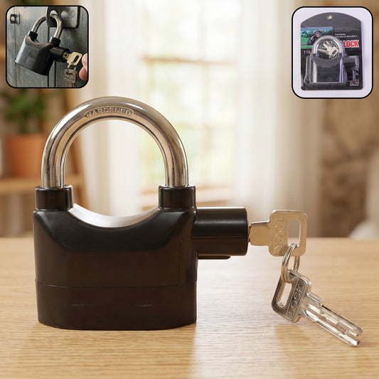 Heavy Duty Security Alarm Padlock with Built In Sound Alert System With 3 keys