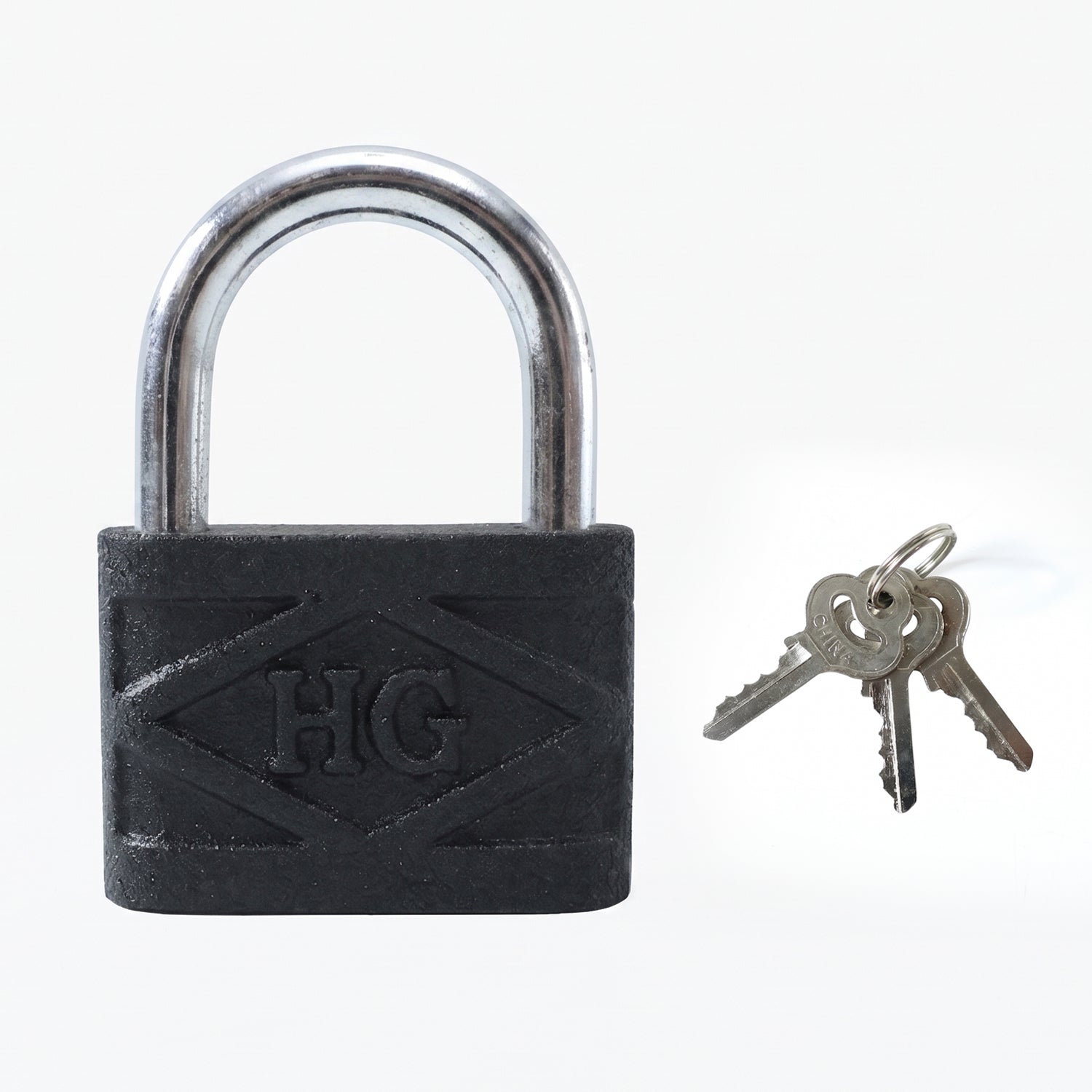 Heavy duty pad lock on gate lock