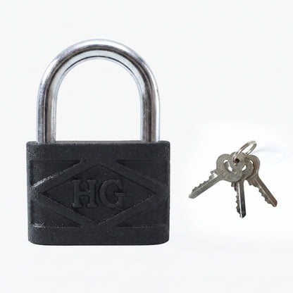 Heavy duty pad lock on gate lock