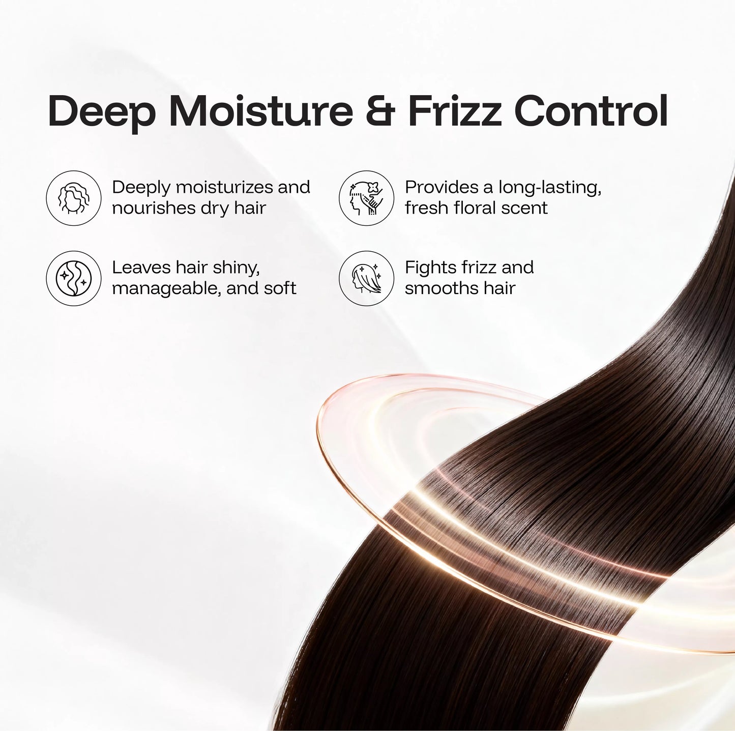 Application of nourishing hair conditioner on mid-lengths and ends