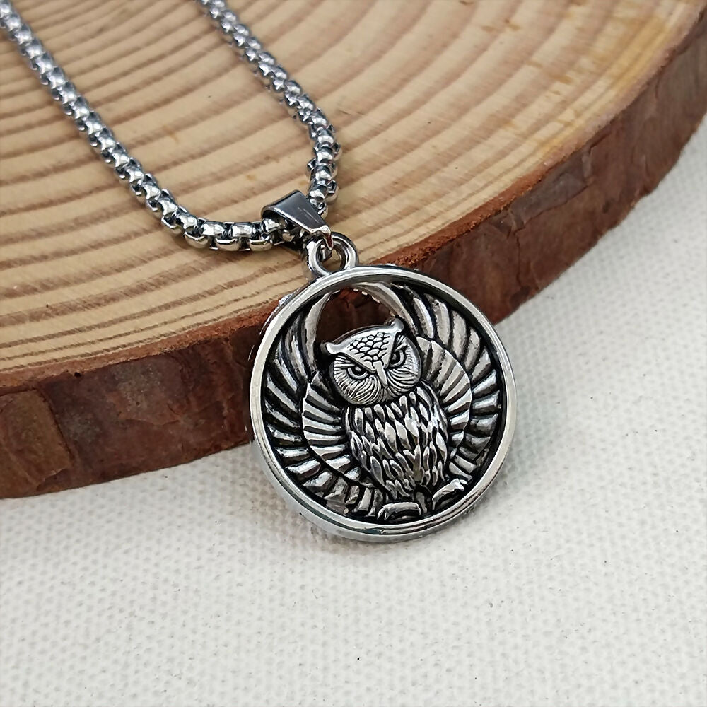 Owl Chain Pendant For Men
