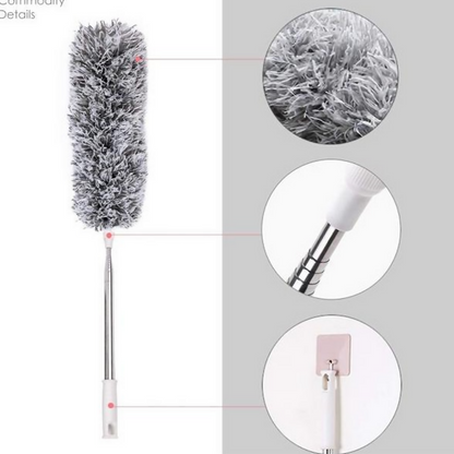 Adjustable Ceiling Cleaning Duster with Light Pole for Home Cleaning